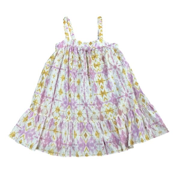 Mango Kids' Lula Abstract Tie Dye Cut Out Dress Size 12 - Picture 2 of 6